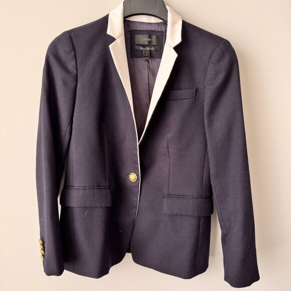 J Crew Petite Wool Regent Blazer Navy - Picture 3 of 12